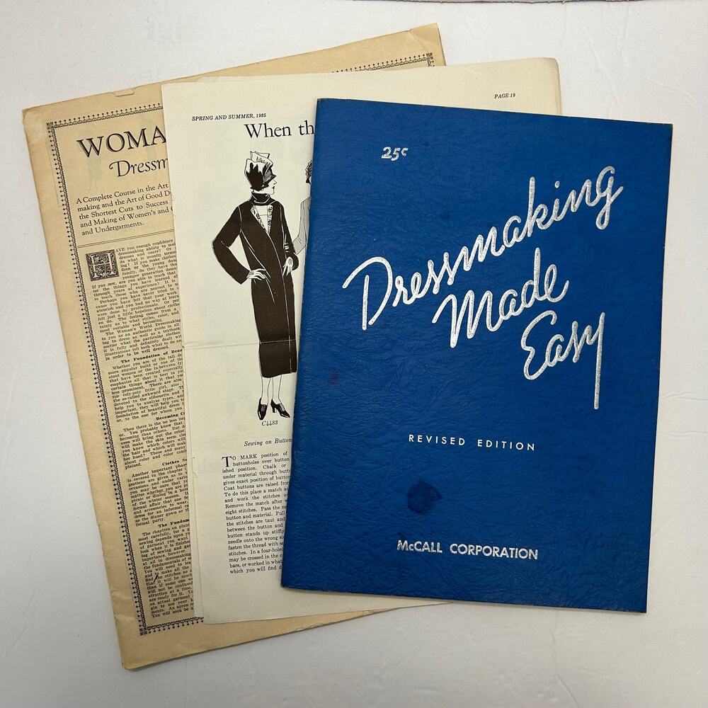Antique 1925 & 1939 Dressmaker Books/Magazines Lot of 2‎